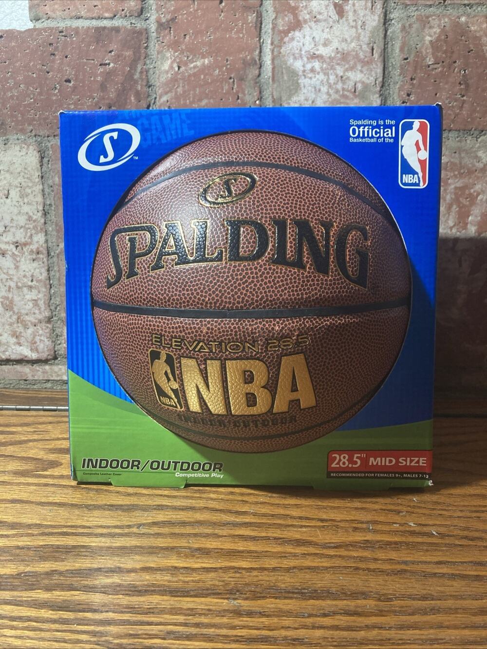 Spalding Gold Elevation 28.5 NBA Basketball Sports Ball Collectible Limited